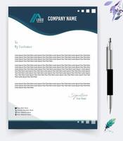 Modern Business Letterhead, Creative Template Design. Elegant and minimalist style letterhead template design Free Vector. vector