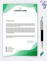 Modern Business Letterhead, Creative Template Design. Elegant and minimalist style letterhead template design Free Vector. vector