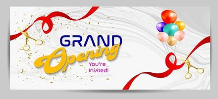 Grand Opening Ceremony invitation card template. 19626506 Vector