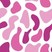 Pink spots seamless pattern on white background. Vector illustration in flat style.