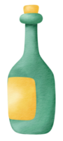 icône de bouteille de champagne aquarelle png