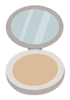 Make-up-Puder-Grundlage und -Palette mit Spiegel png