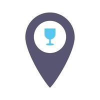 Unique Bar Location Vector Icon