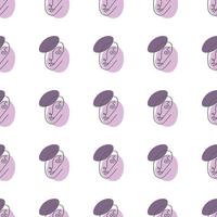 Surreal Faces One Line Seamless Pattern . Abstract Minimalistic Art design for print, cover, wallpaper, Minimal and natural wall art. Vector illustration on white background.