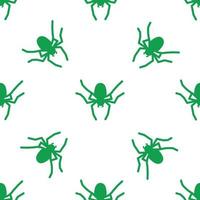 Spider vector seamless pattern on a white background. Insect pattern print on textiles, paper, wrapping paper theme