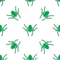 Spider vector seamless pattern on a white background. Insect pattern print on textiles, paper, wrapping paper theme