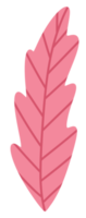 icône de feuilles tropicales rose pastel png