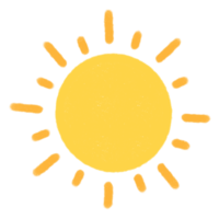 ícone de sol amarelo. png