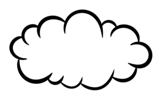 nube cómica de dibujos animados. png