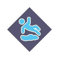 Danger of Slipping Vector Icon