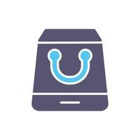 icono de vector de bolsa de compras