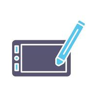 icono de vector de tableta de dibujo