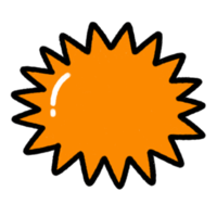 bulle de bande dessinée orange png