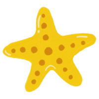 icône d'étoile de mer de dessin animé mignon png