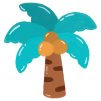 palma albero isola Noce di cocco cartone animato icona png