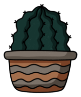 Cute cactus in pot icon. png
