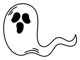 dessin animé d'icône de fantôme d'halloween. png