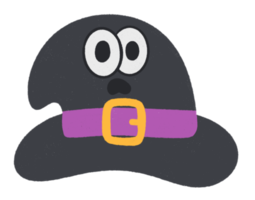 icono de dibujos animados de sombrero de bruja de Halloween. png