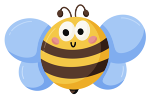 Flying bee icon big eyes cute cartoon funny baby png