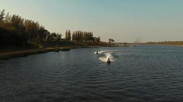 antenne visie van Jet ski video