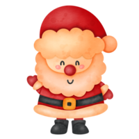 Watercolor Christmas Santa claus Cartoon icon. png