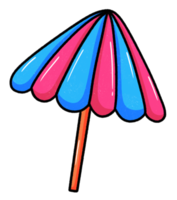 icône de dessin animé de parapluie de plage png