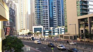 DUBAI, UAE - March 16 New tram service in the city of Dubai. March 16, 2021 in Dubai, United Arab Emirates video