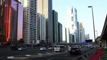 Dubai, UAE, February 20, 2021. Dubai,Sheikh Zayed road,and museum view from Sheikh Zayed road video