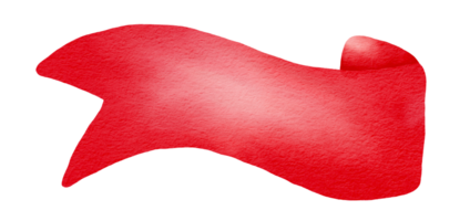 Watercolor ribbon red. png