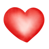 icône de coeur aquarelle rouge png