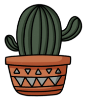 cactus mignon en icône de pot. png