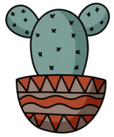 lindo cactus en el icono de la olla. png