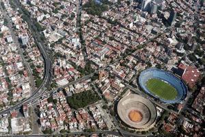 mexico city stadium aerial view cityscape panorama photo