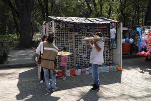 MEXICO CITY, FEBRUARY 3 2019 - Town park Chapultepec crowded of people on sunday photo