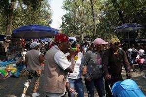 MEXICO CITY, FEBRUARY 3 2019 - Town park Chapultepec crowded of people on sunday photo