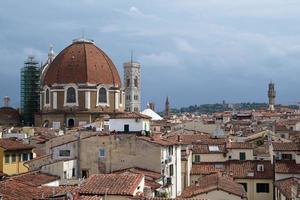 florence italy old houses roofs detail photo