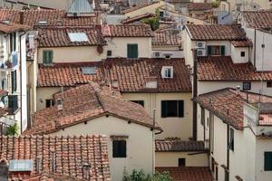 florence italy old houses roofs detail photo