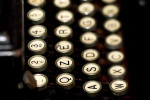 old typewriter rusted and dust covered photo