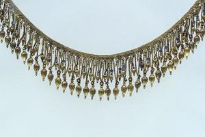 Etruscan style gold necklage detail photo