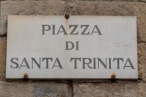 Florence piazza di santa trinita marble sign photo