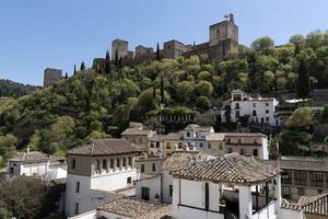 Alhambra fortress palace in Granada Spain photo