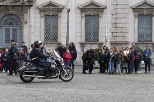 ROME, ITALY. NOVEMBER 22 2019 - President Sergio Mattarella arriving at Quirinale Building photo