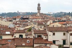 florence italy old houses roofs detail photo