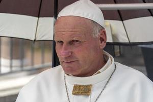 ROME, ITALY - JUNE 15 2019 - Pope John Paul II lookalike photo