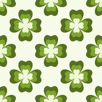 St. Patricks Day seamless pattern of shamrock leaves on isolated background. Hand drawn design for St. Paddy day celebration, party decoration, wall paper, scrapbooking, textile, print, home decor. vector