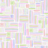 Multicolored vector seamless pattern of different hand-drawn dashes. Pattern for pastel linen and stationery.