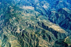 Mountains canyons plateu upland mexico city aerial view cityscape panorama photo