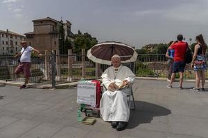 ROME, ITALY - JUNE 15 2019 - Pope John Paul II lookalike photo