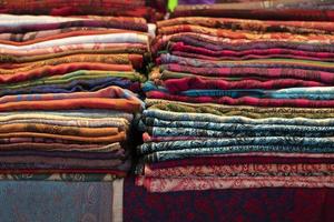 India clothes at the market for sale photo