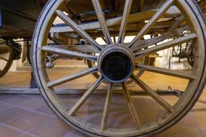 Old wagon wheel detail photo